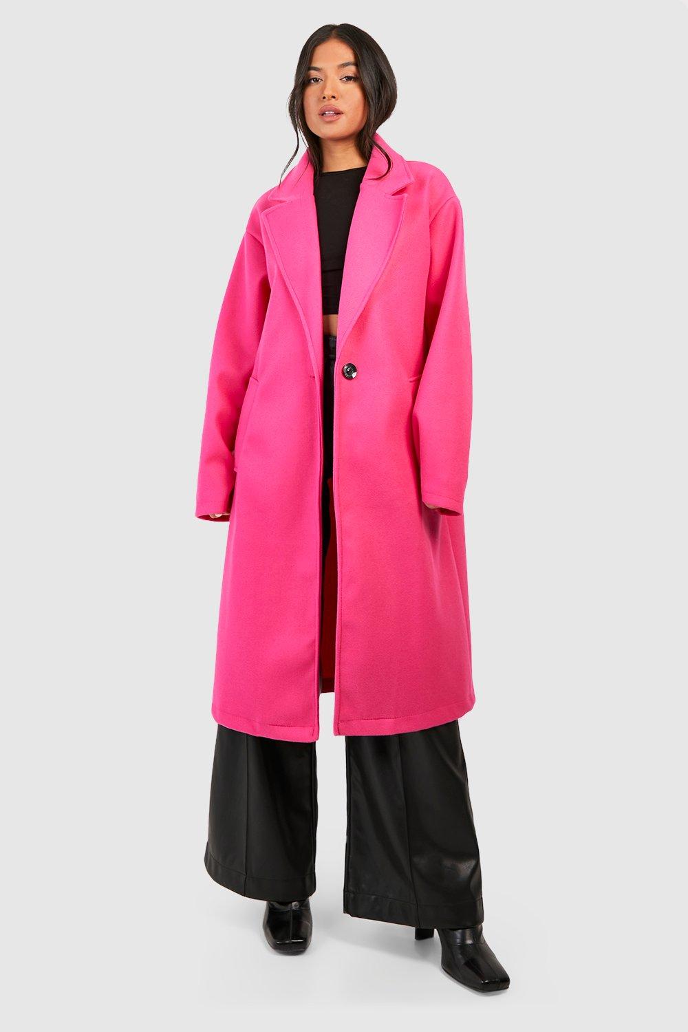 Pink wool deals coat petite